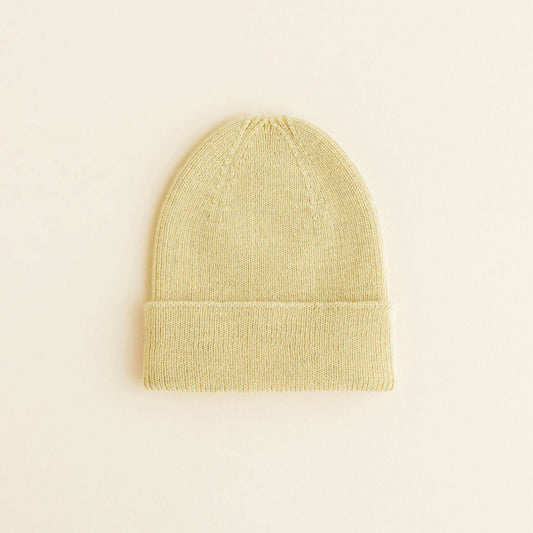 beanie fonzie newborn, light yellow – HVID