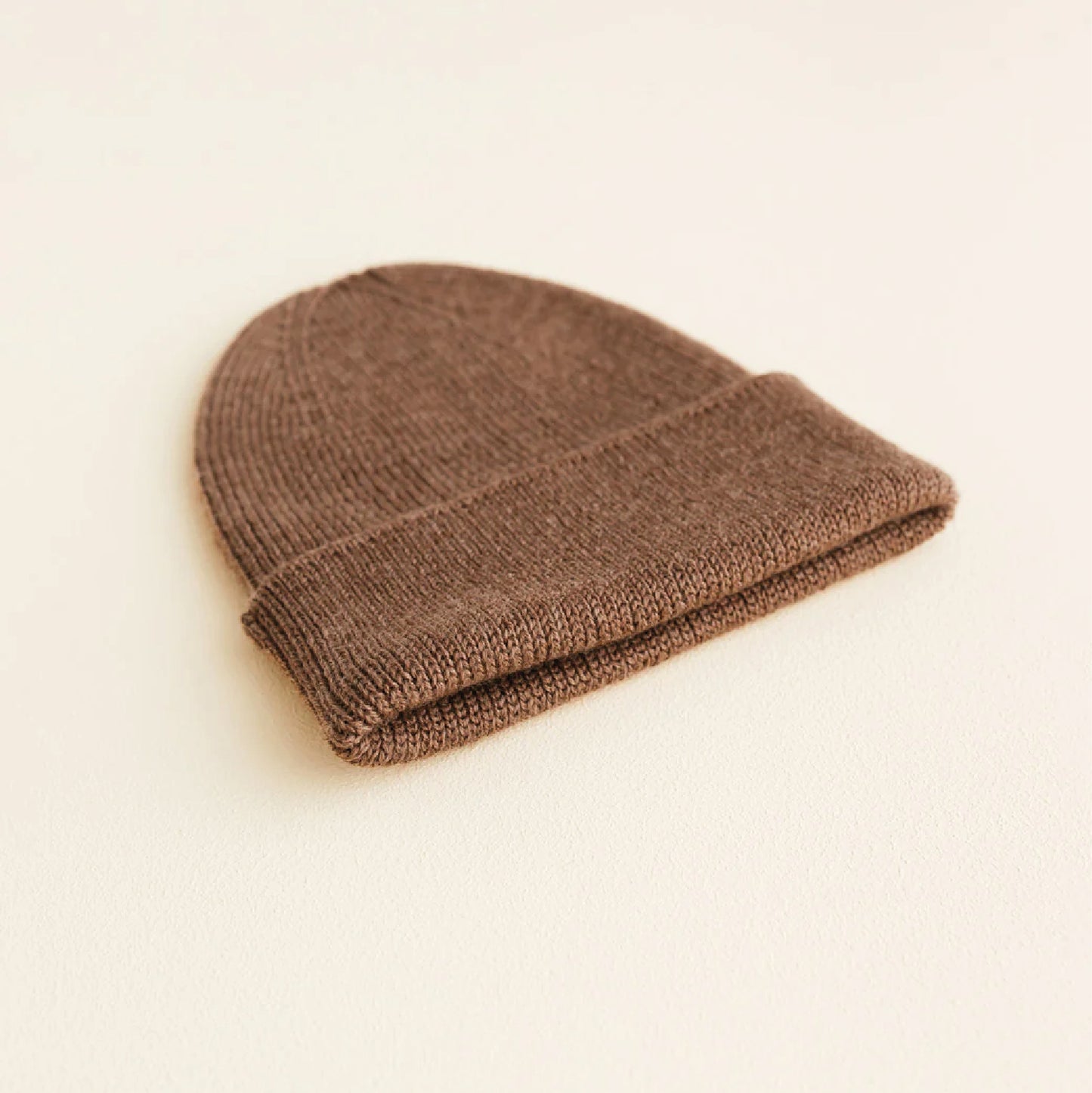 beanie fonzie newborn, mocha - HVID