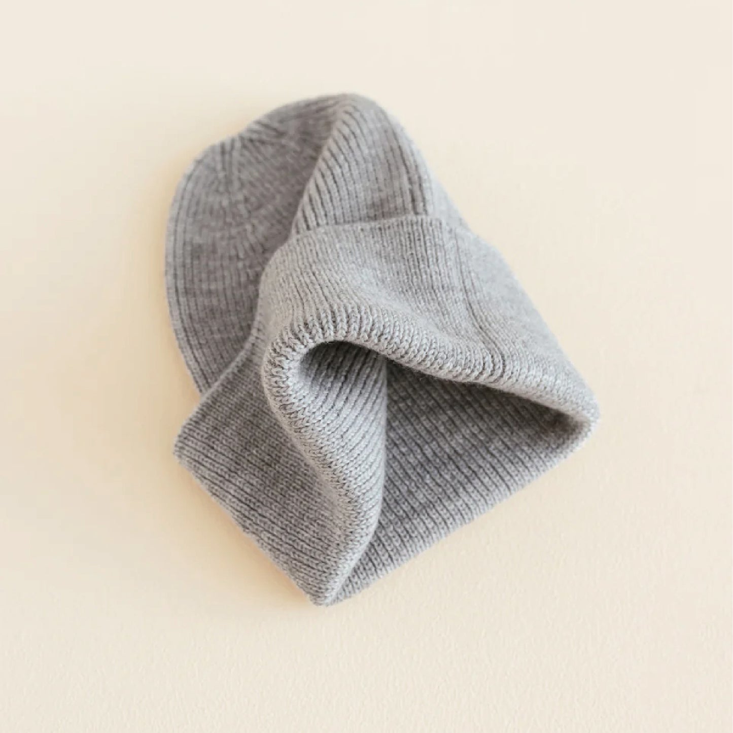 beanie fonzie newborn, grey melange – HVID