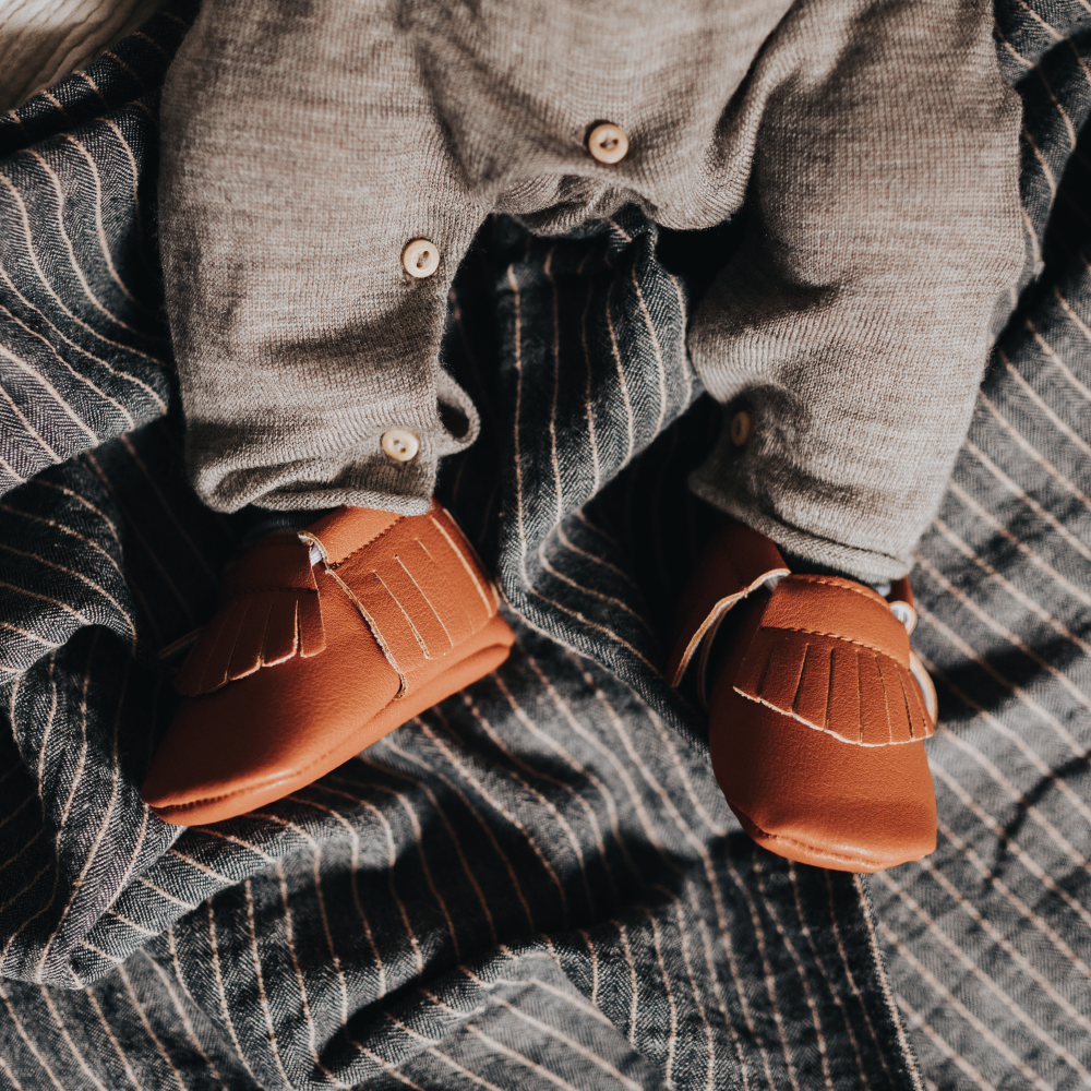 schoentjes neutral, brown - BABY MOCS