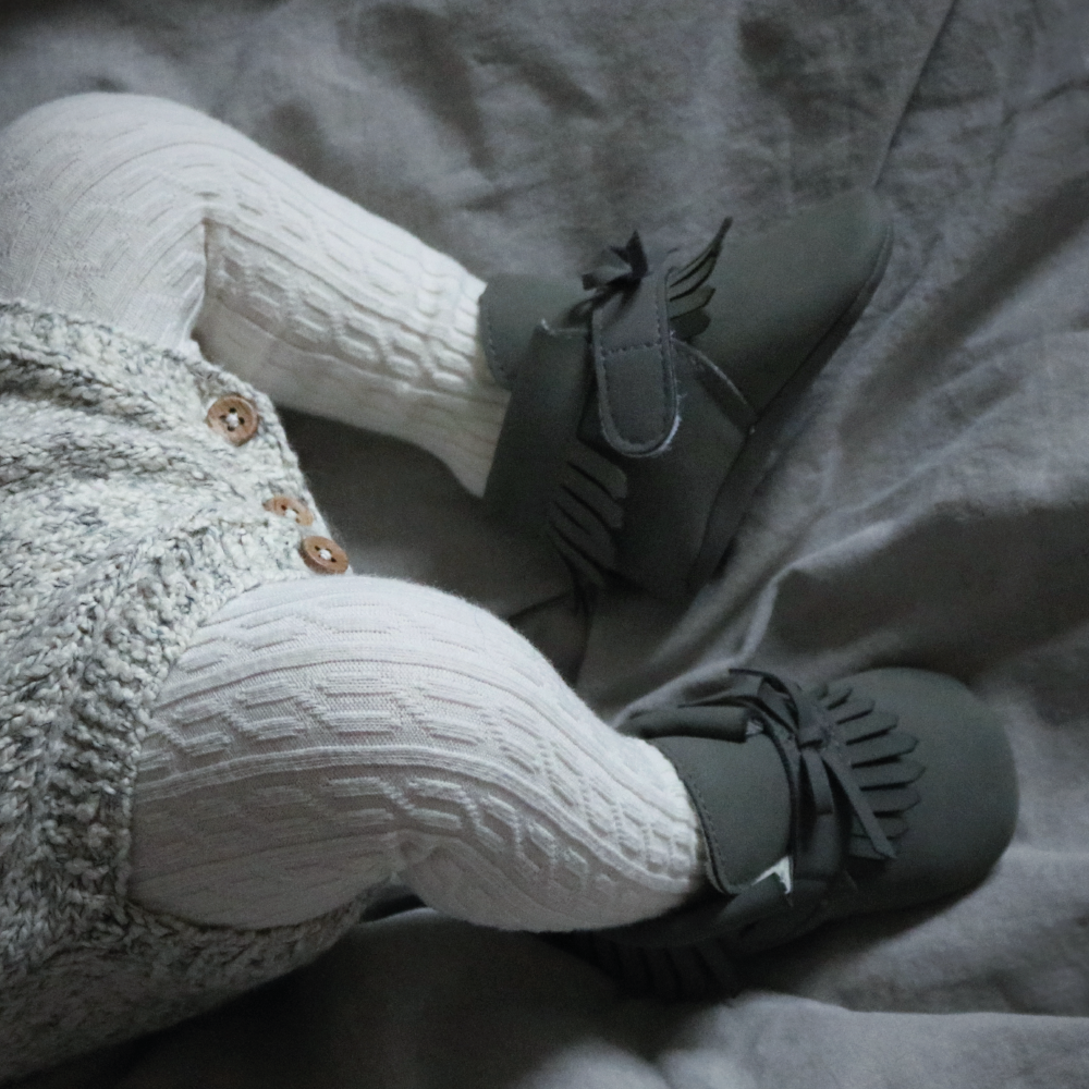 schoentjes little adventurer, grey - BABY MOCS