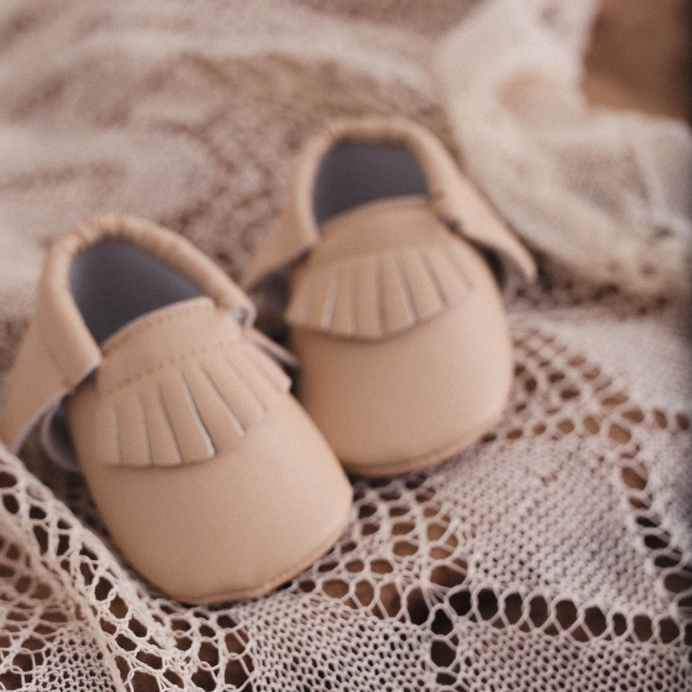 schoentjes neutral, beige - BABY MOCS