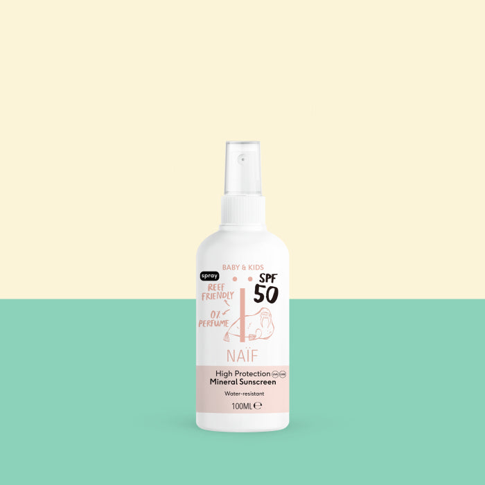 zonnespray SPF 50 0% perfume, 100 ml, baby&kids - NAÏF