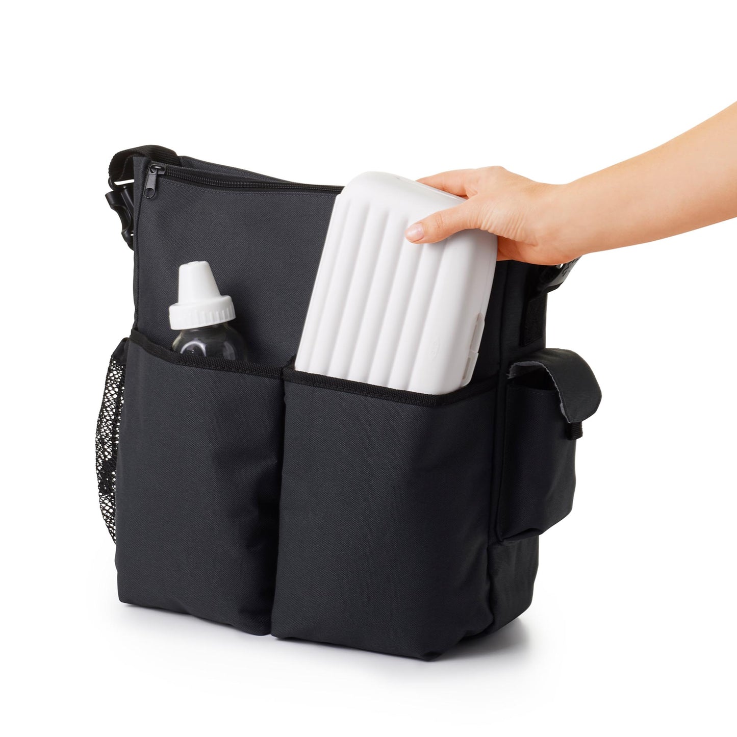 droogrek + flessenborstel reisset, grijs - OXO TOT