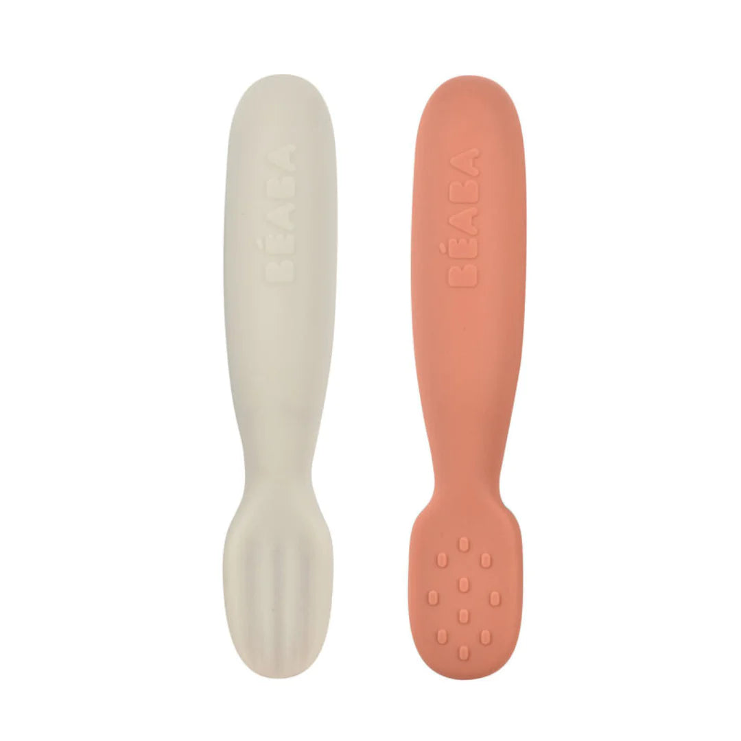 set pre-eetlepels, terracotta/velvet grey - BEABA