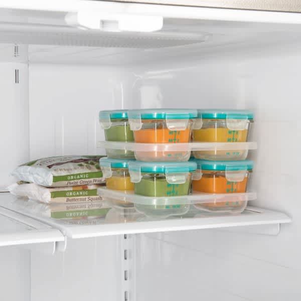 bewaarpotjes set glas, teal, 4x120 ml - OXO TOT