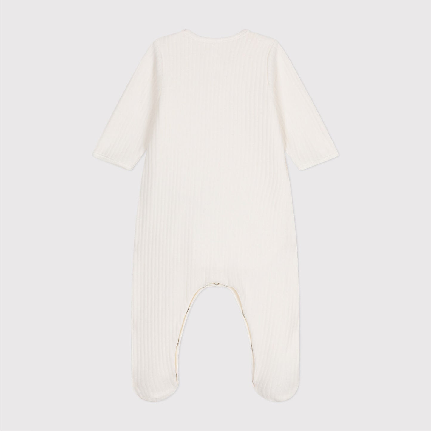bodyjama velours, geborduurd hartje - PETIT BATEAU