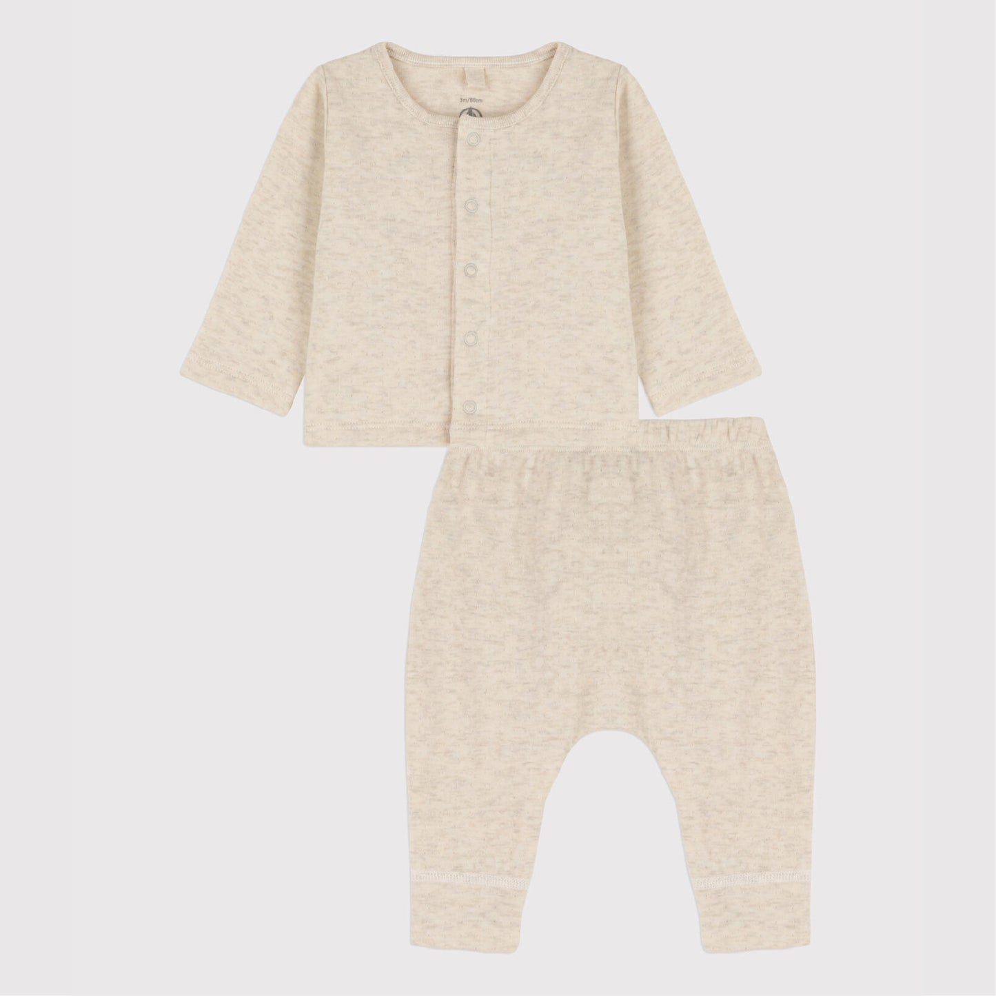 truitje + broek, beige - PETIT BATEAU