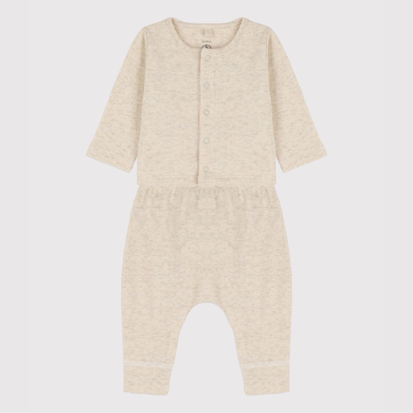 truitje + broek, beige - PETIT BATEAU