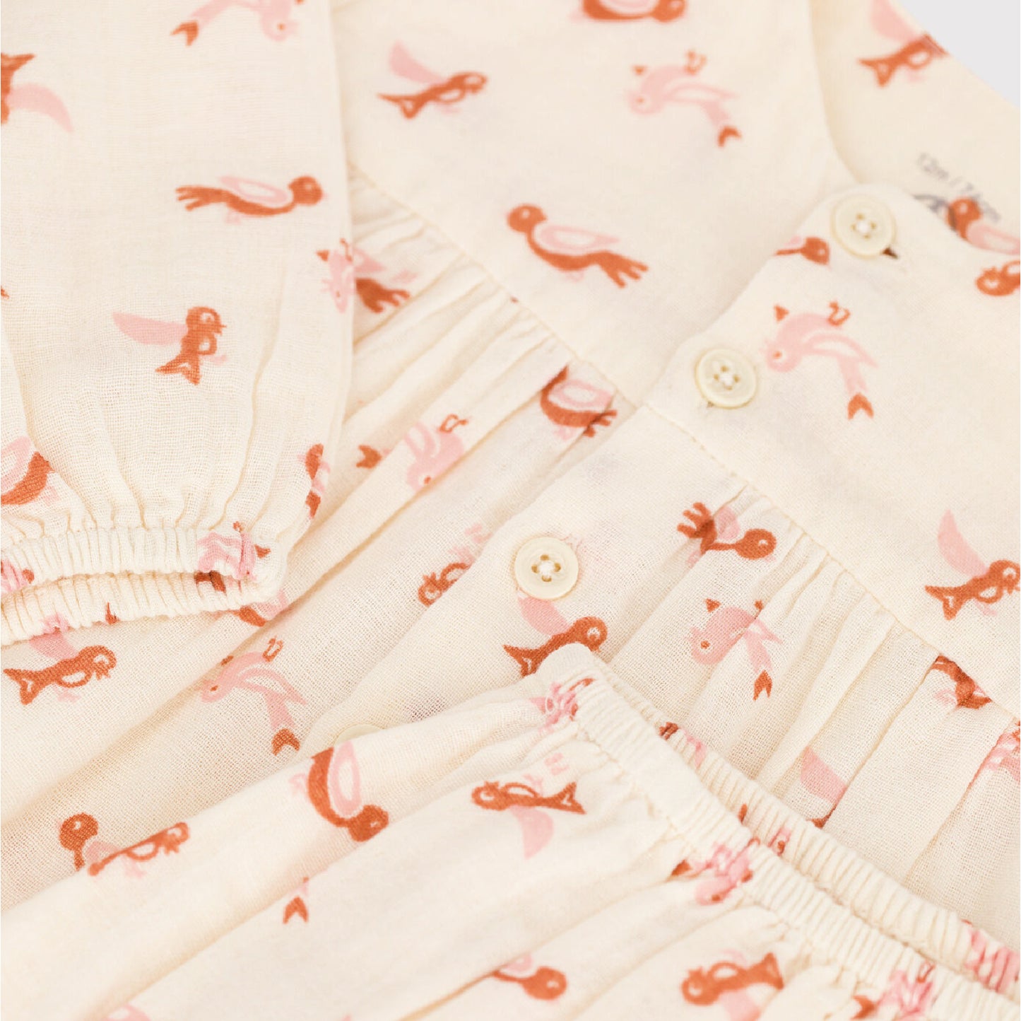 jurkje + bloomer, vogelprint - PETIT BATEAU
