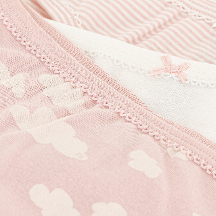 slips, 3-pack, wit/gestreept/wolk - PETIT BATEAU