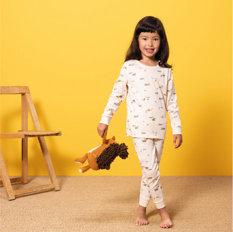 pyjama katoen, dierenprint - PETIT BATEAU