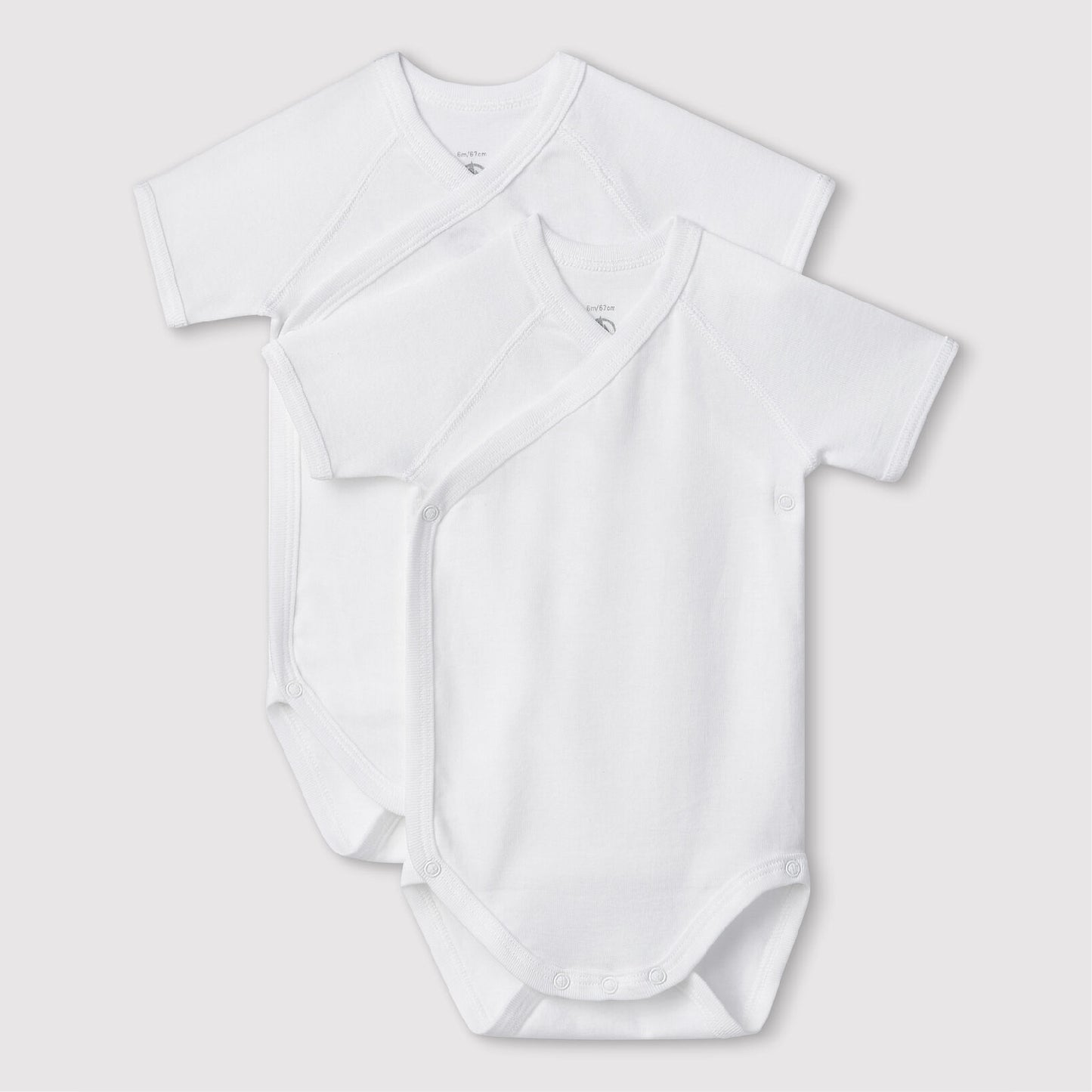 body korte mouw, 2-pack - PETIT BATEAU