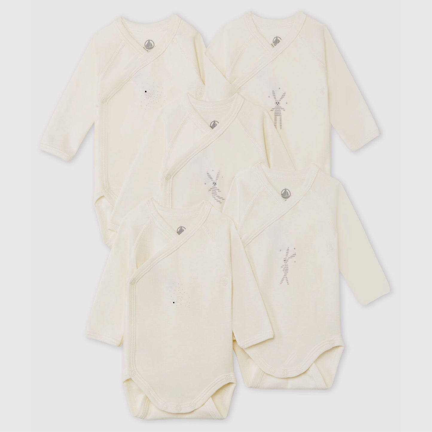 body lange mouw, 5-pack - PETIT BATEAU