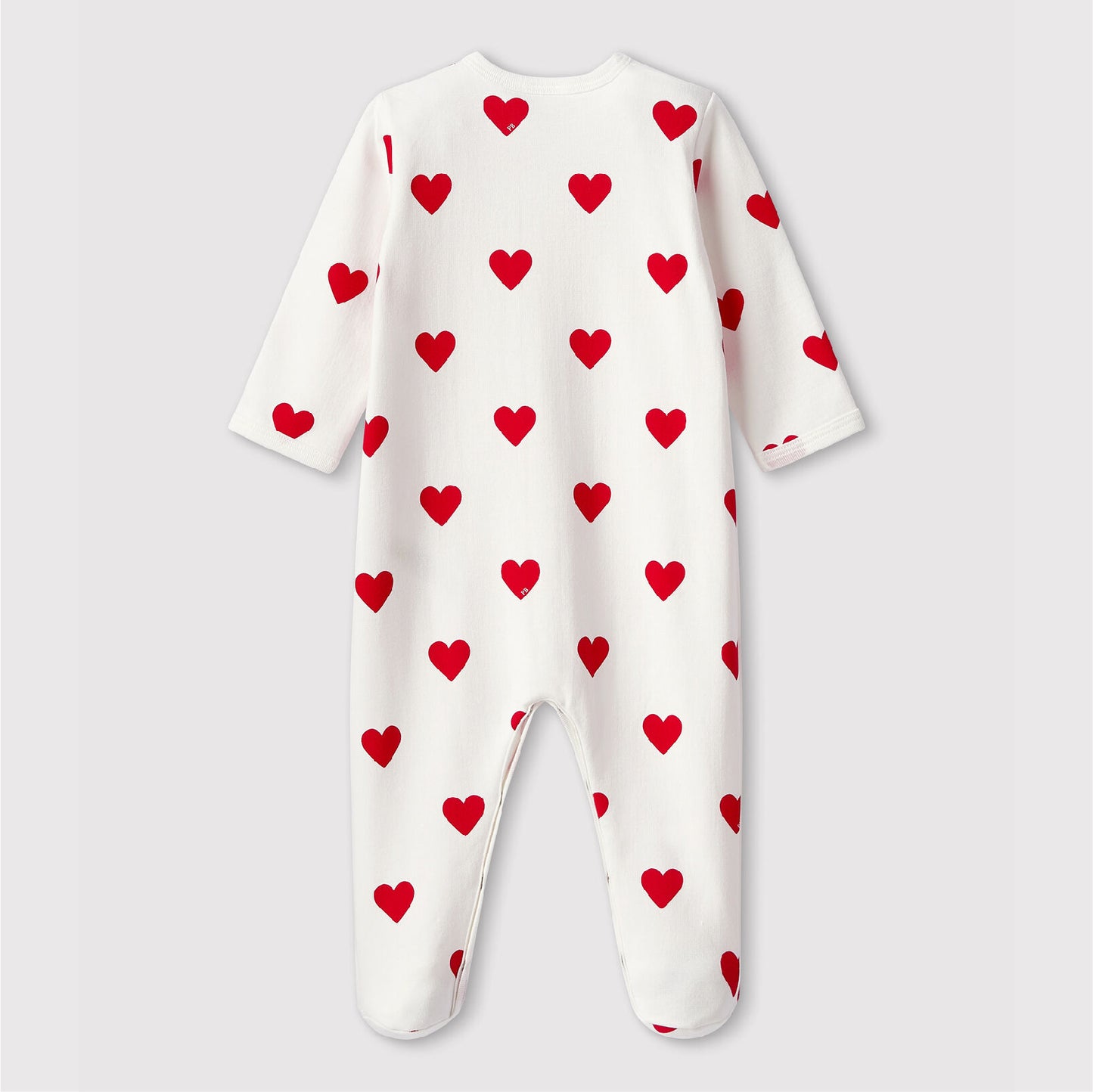 pyjama geruwde fleece, hartprint - PETIT BATEAU