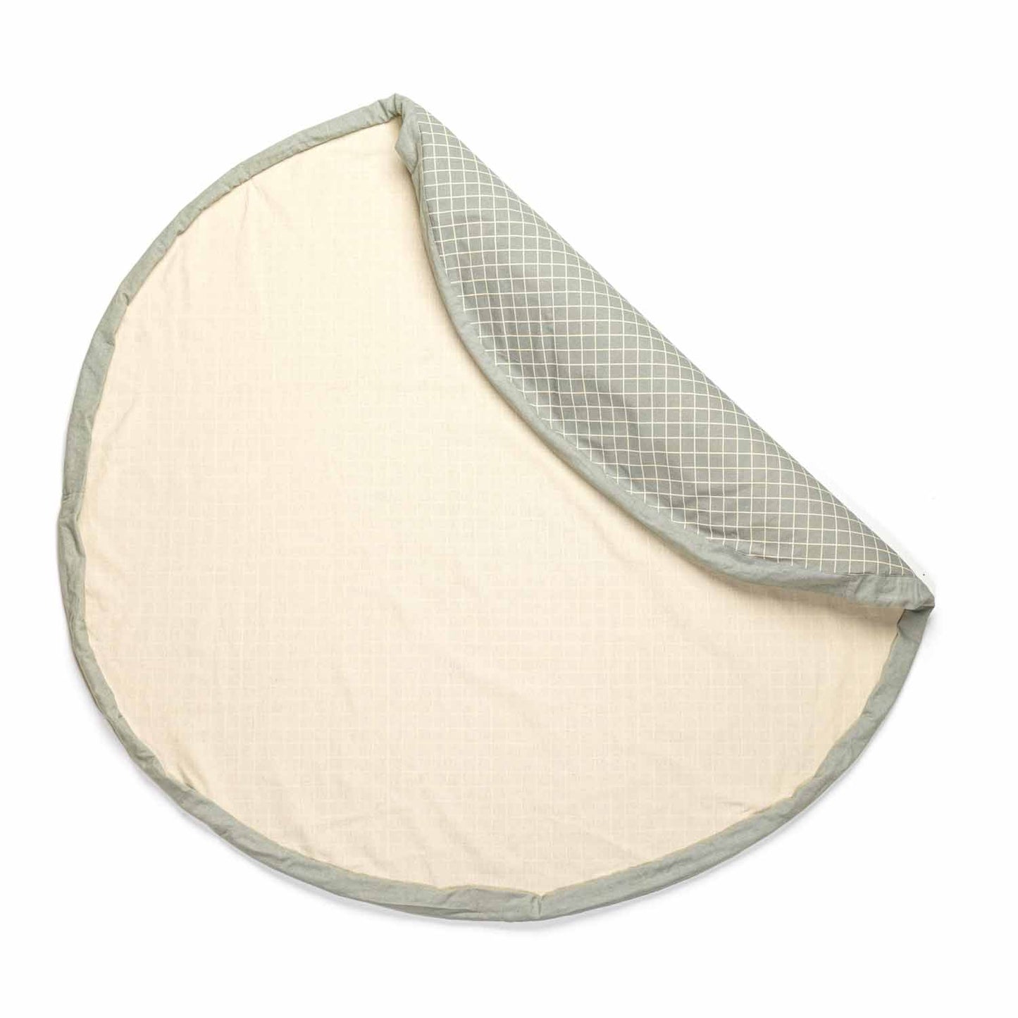 opbergzak/speelmat organic, grid green - PLAY & GO