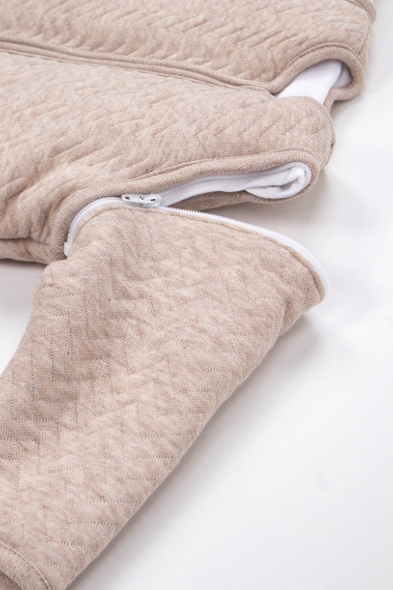 slaapzak 90 cm winter, chevron light camel - POETREE KIDS