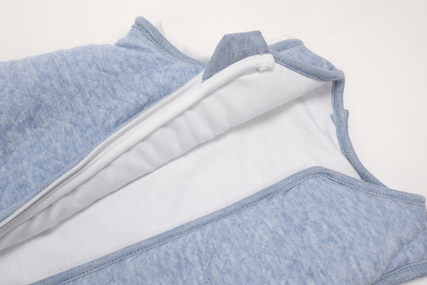 slaapzak 70 cm zomer, chevron denim blue - POETREE KIDS