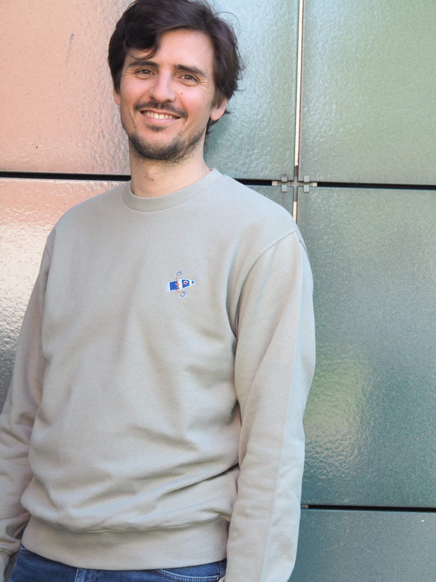 sweater men, 'take me to the sea' boat, sage green - RIDGES & STEAM