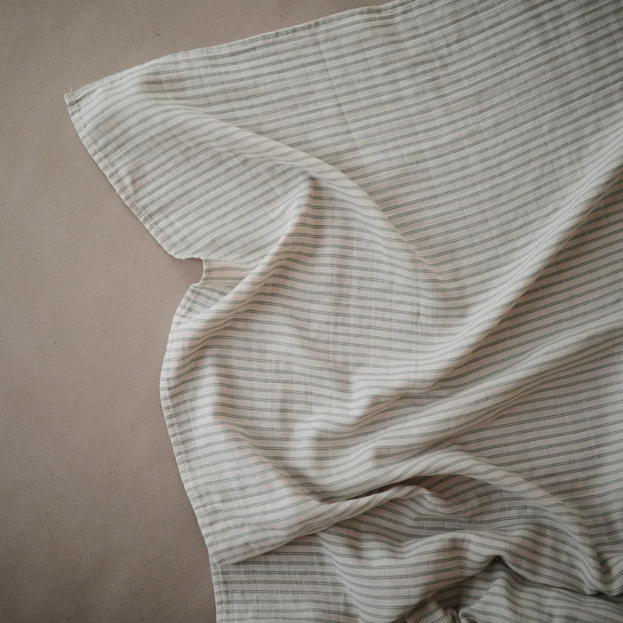 inbakerdoek sage stripe – MUSHIE