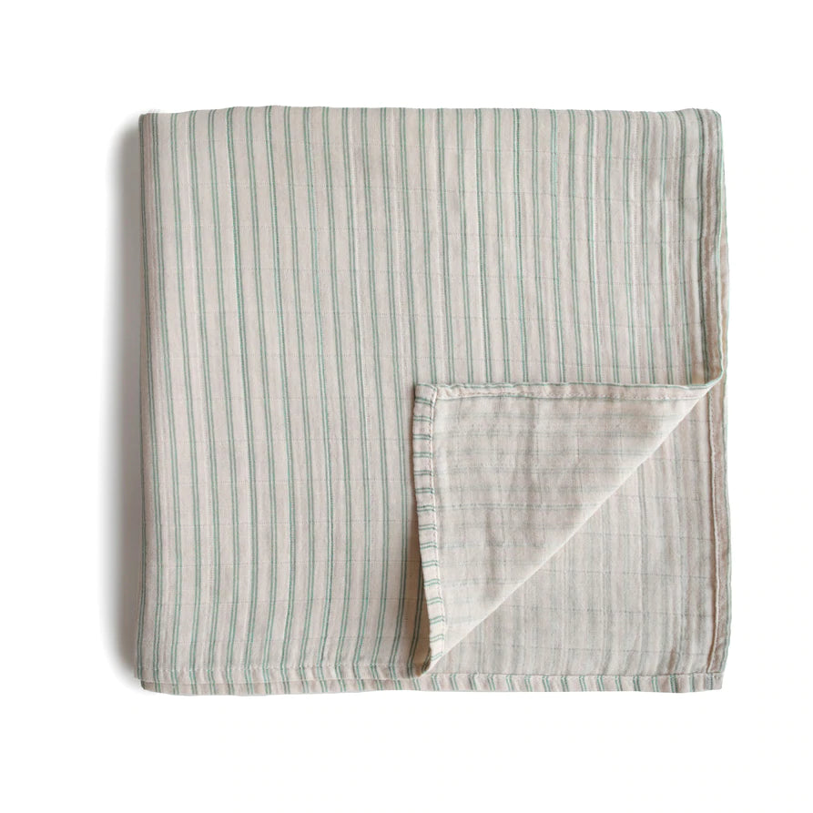 inbakerdoek sage stripe – MUSHIE