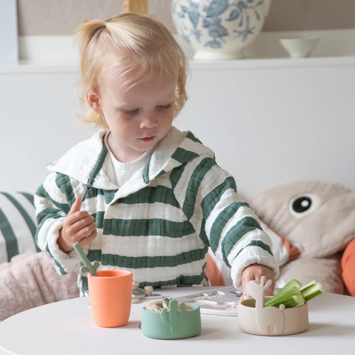 eetkommen set lalee, sand/green – DONE BY DEER