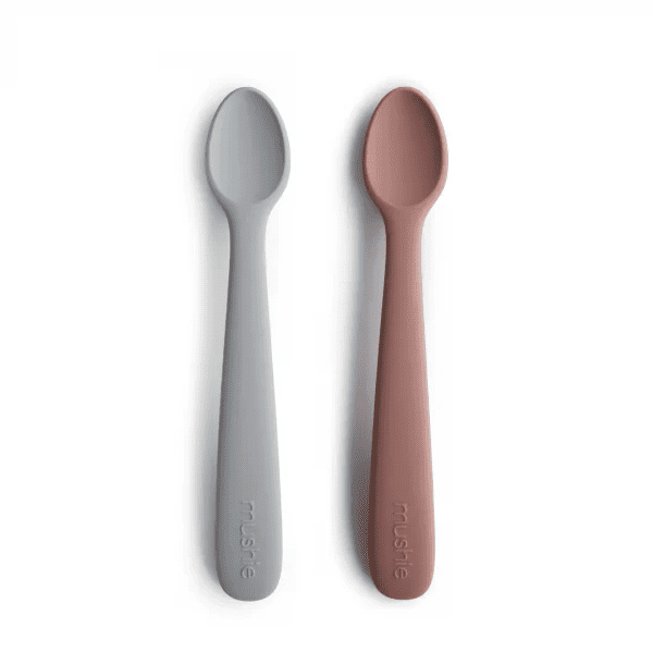 set eetlepels, stone/cloudy mauve - MUSHIE