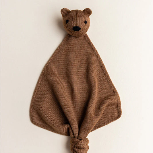knuffeldoekje teddy tokki, mocha - HVID