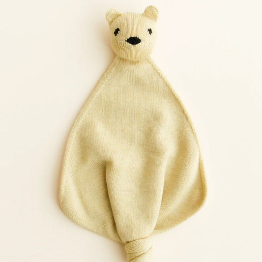 knuffeldoekje teddy tokki, light yellow - HVID