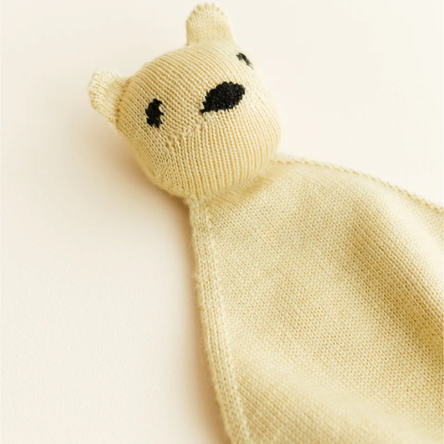 knuffeldoekje teddy tokki, light yellow - HVID