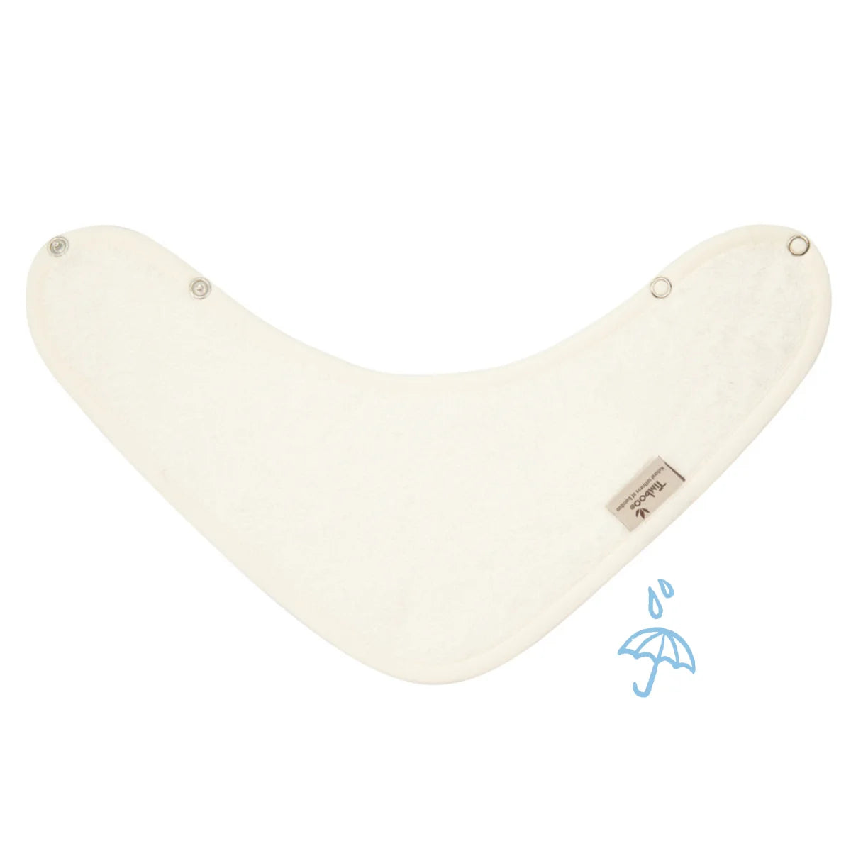 kwijlslabbetje waterproof, daisy white - TIMBOO