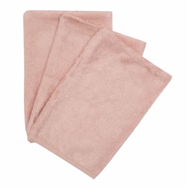 washand badstof, 3-pack, misty rose - TIMBOO