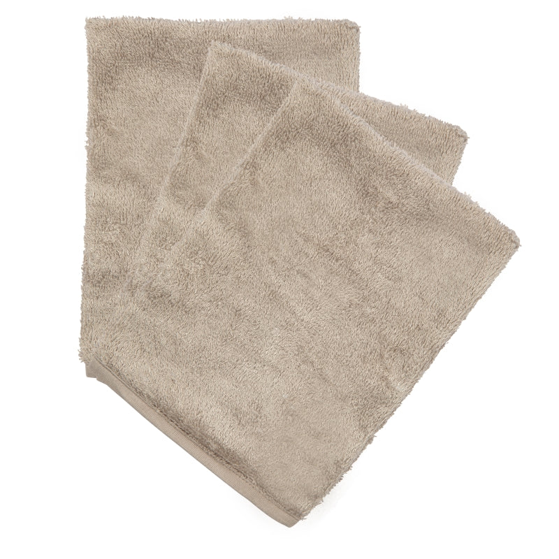 washand badstof, 3-pack, feather grey - TIMBOO