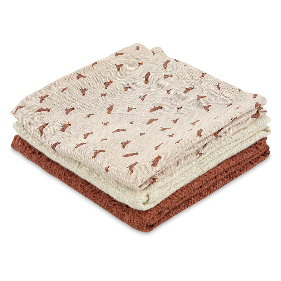 verzorgingsdoek, 3-pack, babbling birds – TRIXIE