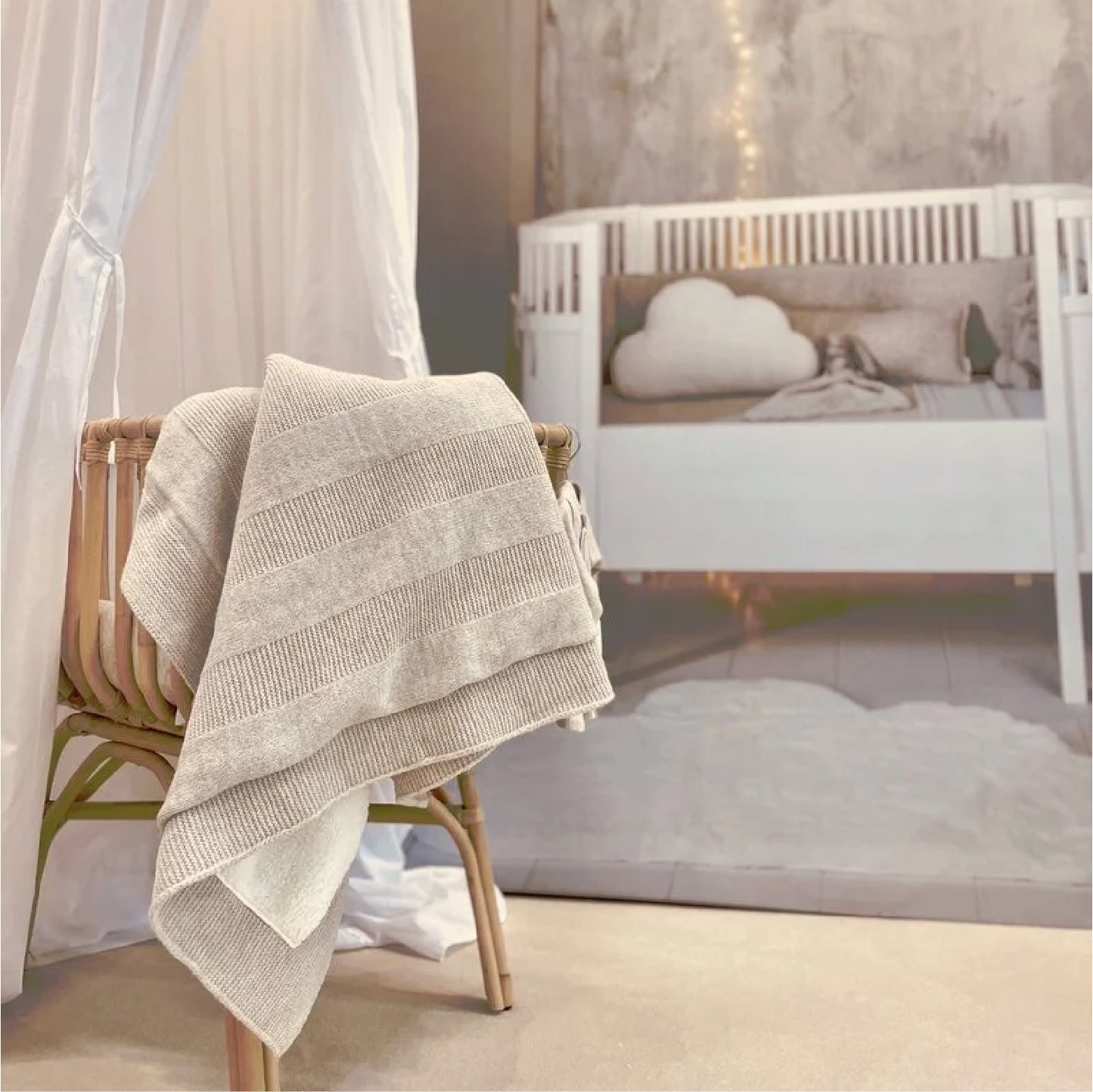 wiegdeken aspen, camel - POETREE KIDS