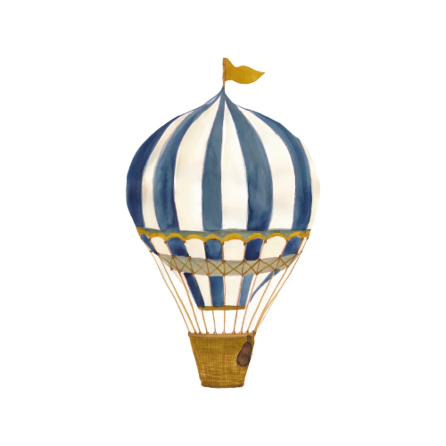 muursticker L, retro air balloon, blue - THAT'S MINE