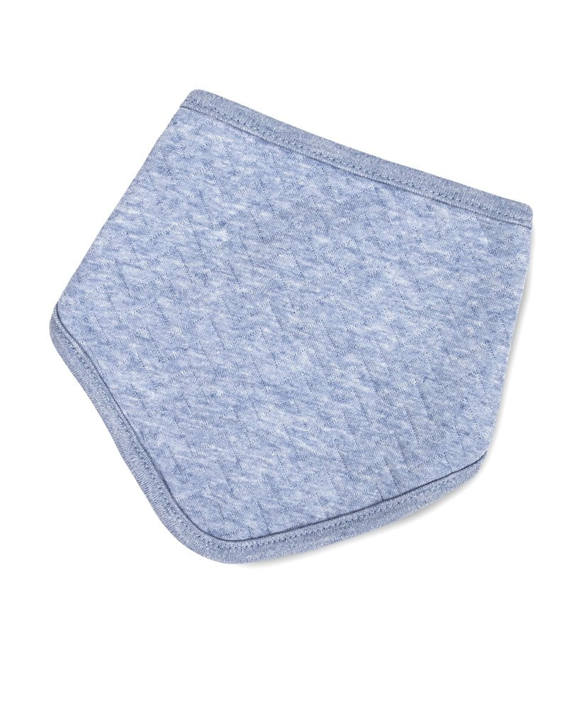 kwijlslabbetje, chevron denim blue - POETREE KIDS