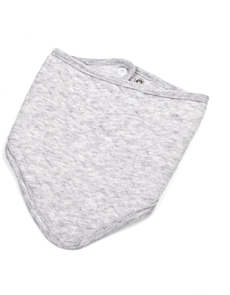 kwijlslabbetje, chevron light grey mélange - POETREE KIDS