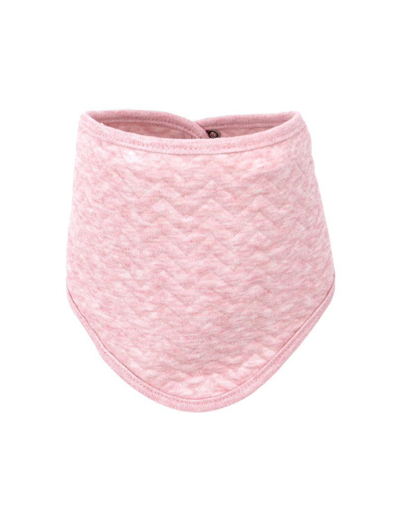 kwijlslabbetje, chevron pink mélange - POETREE KIDS
