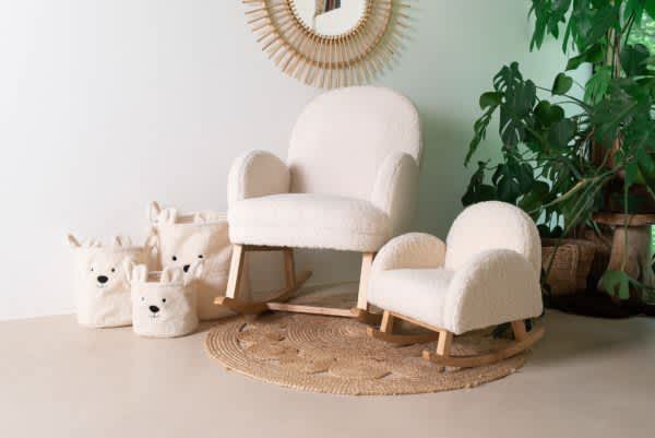 opbergmand teddy, 3 stuks, ecru - CHILDHOME