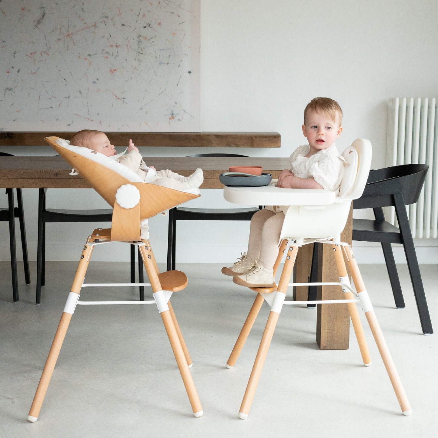 meegroeistoel evolu 2, naturel/white - CHILDHOME