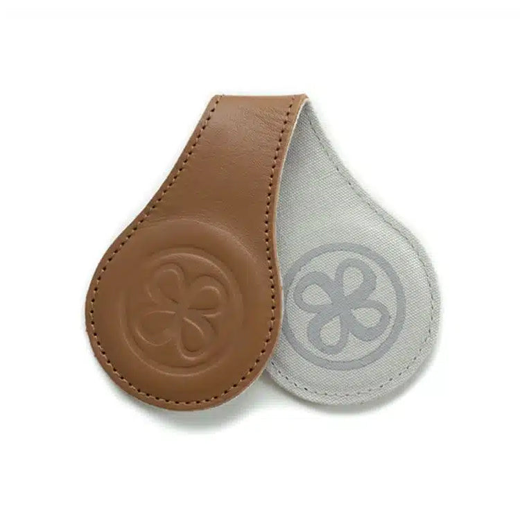 set clips leder, bruin - CLOBY