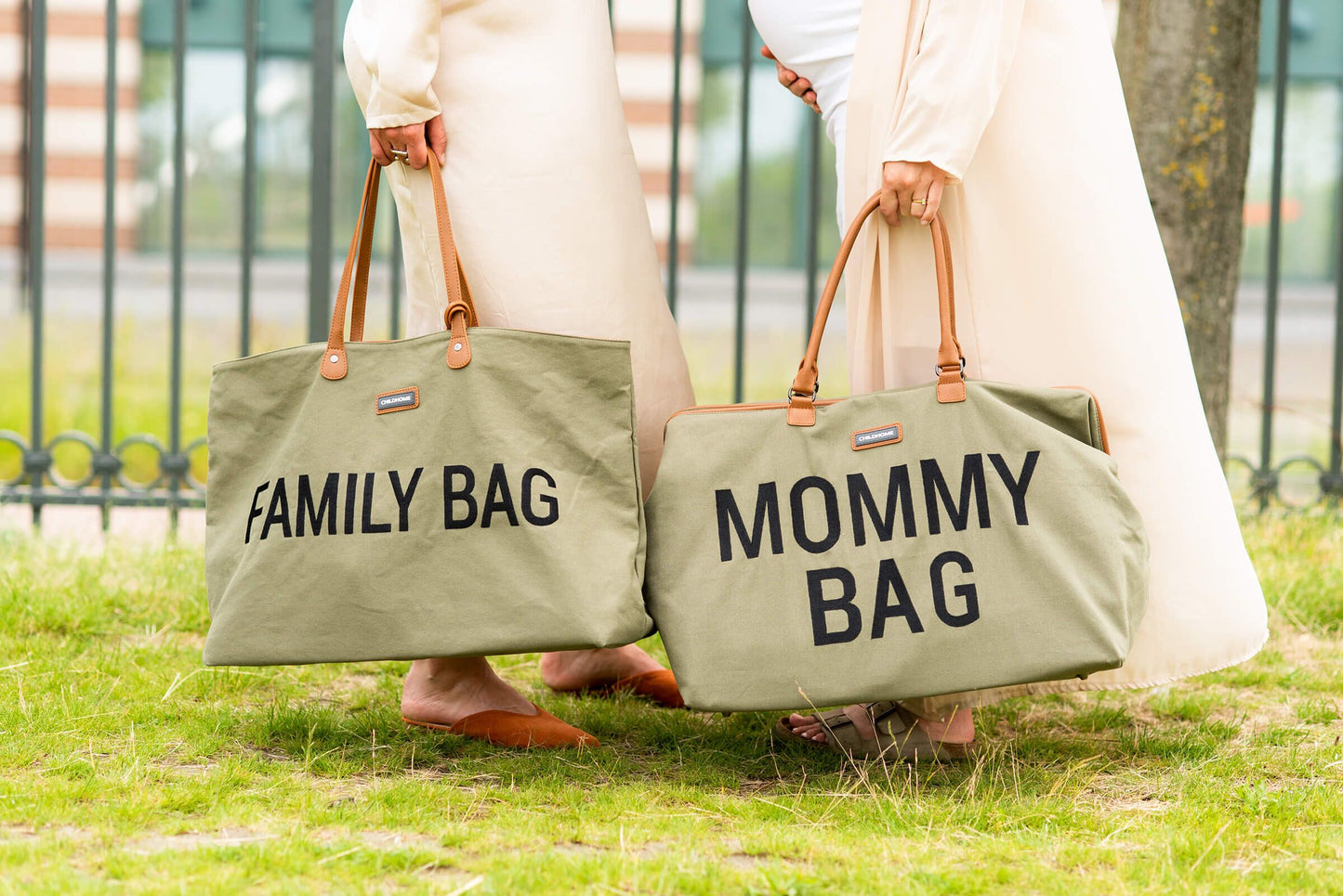 luiertas 'family bag', canvas kaki - CHILDHOME