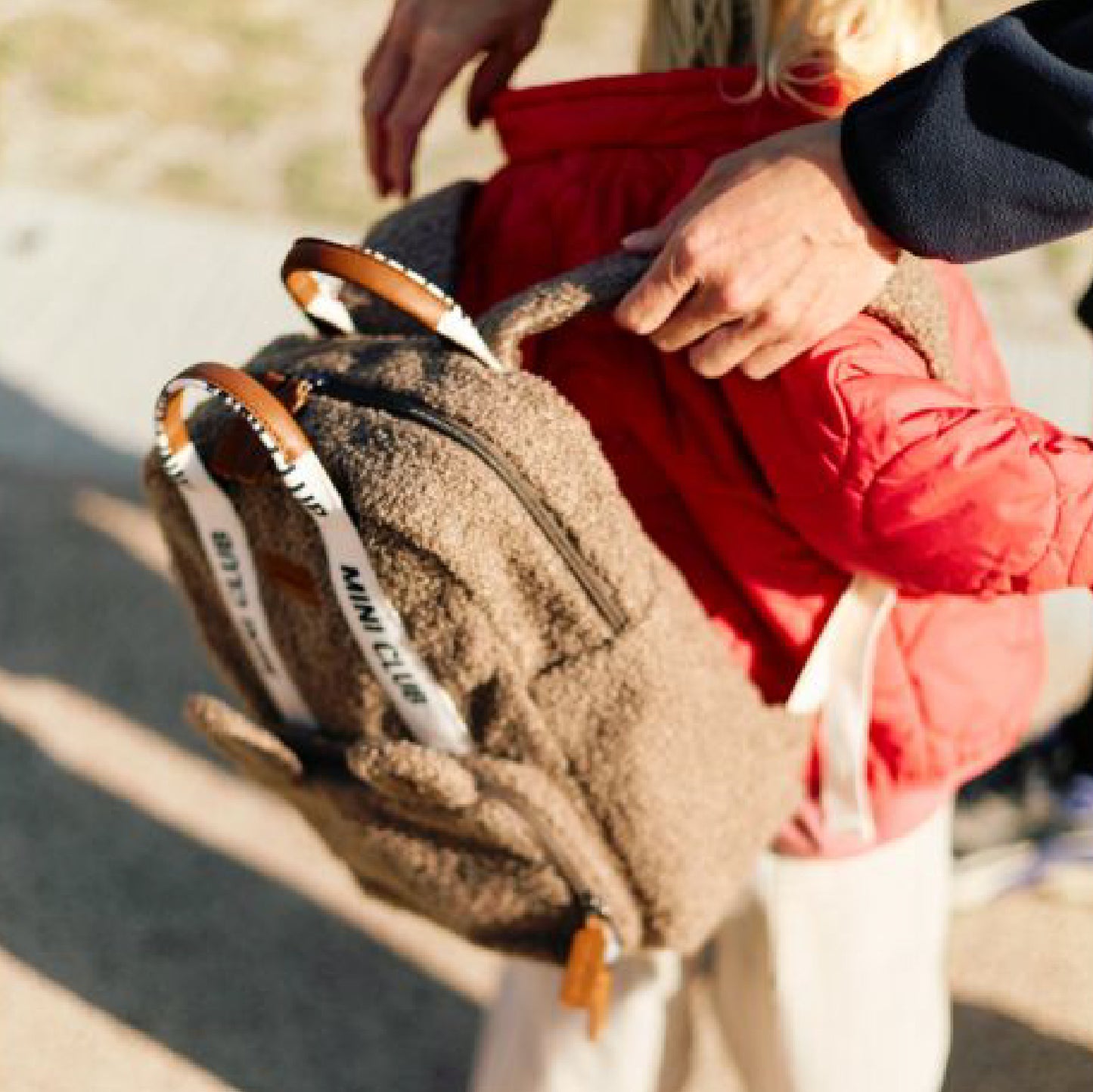 rugzak 'mini club' teddy, light brown - CHILDHOME