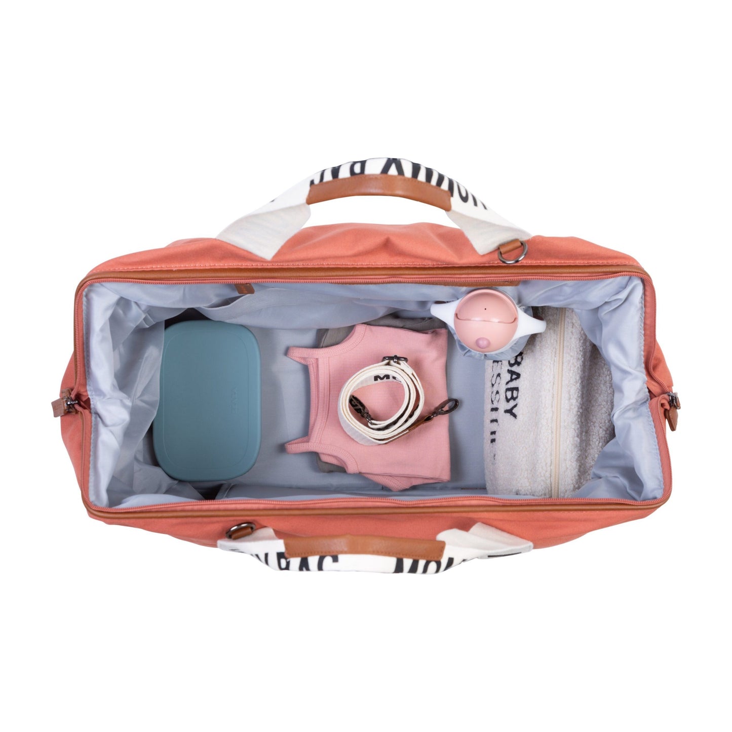 luiertas 'mommy bag' signature, canvas terracotta - CHILDHOME