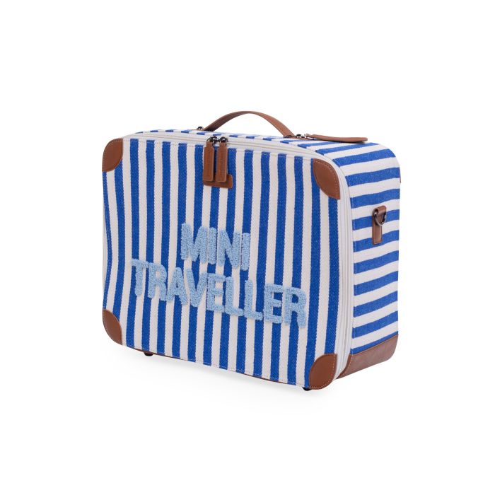 koffertje 'mini traveller' stripes, electric blue/light blue - CHILDHOME