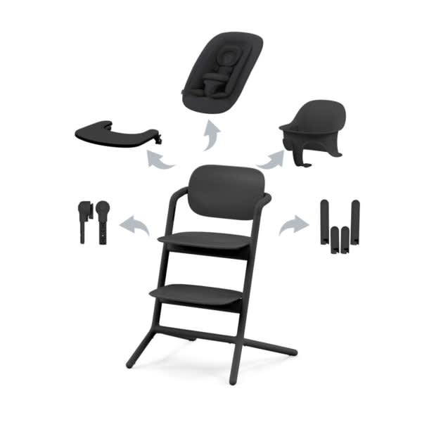 meegroeistoel LEMO 4-in-1, stunning black - CYBEX