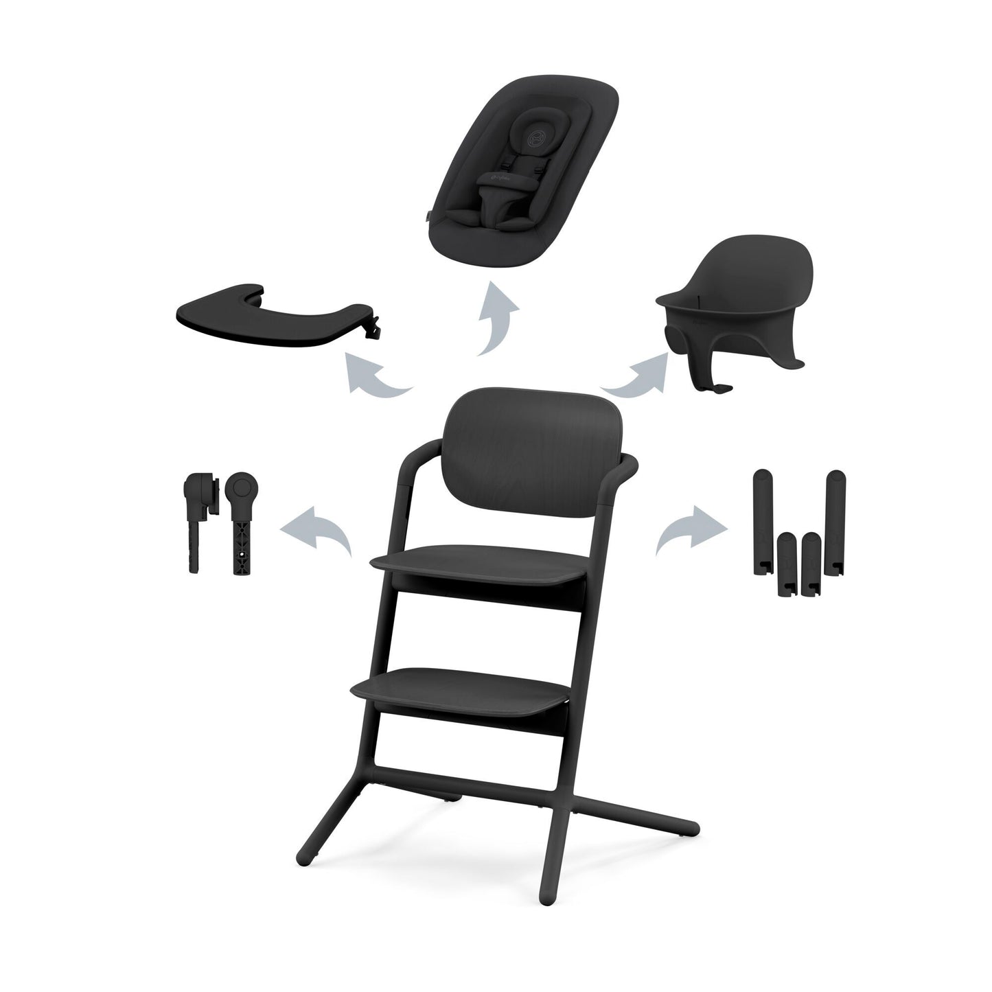 meegroeistoel LEMO 4-in-1, stunning black - CYBEX
