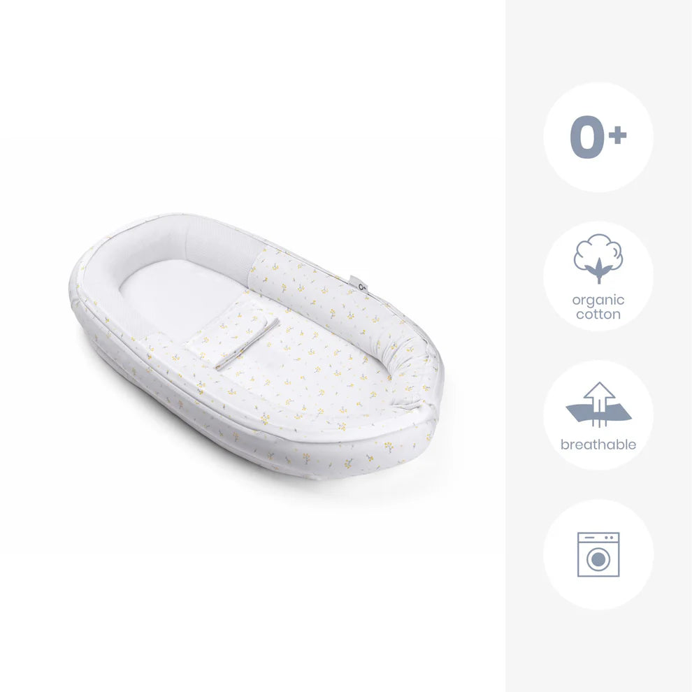 babynest cocoon, flower yellow - DOOMOO