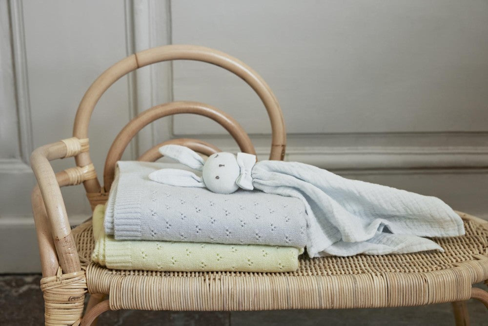 wiegdeken pointelle, gelato green - ELODIE